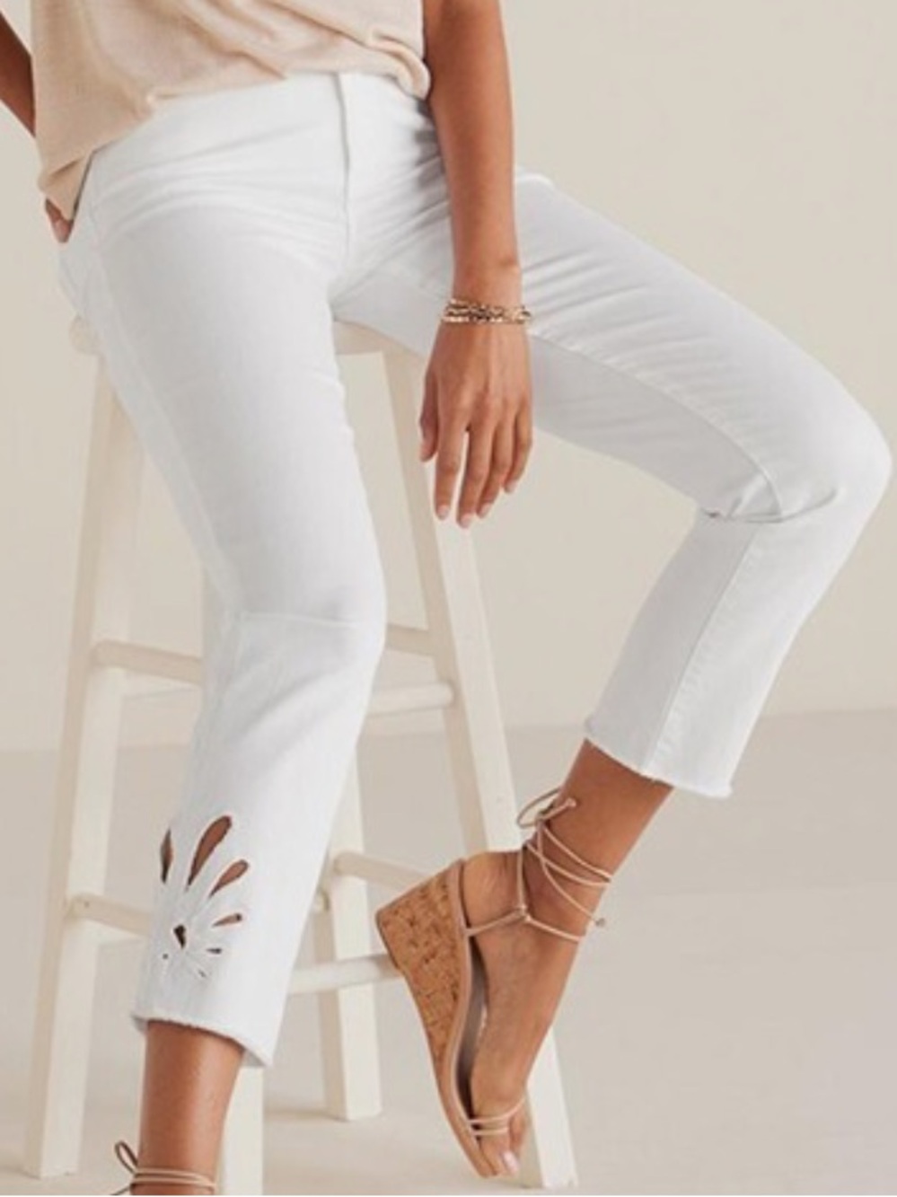 Soft Surroundings | Catalina white pants size 10